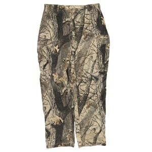 Vintage 1999 Rattlers Brand Realtree Hardwoods Camo Cargo Pants Mens Large USA